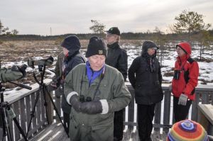 Göran Carlsson har inte hört något orrspel denna morgon